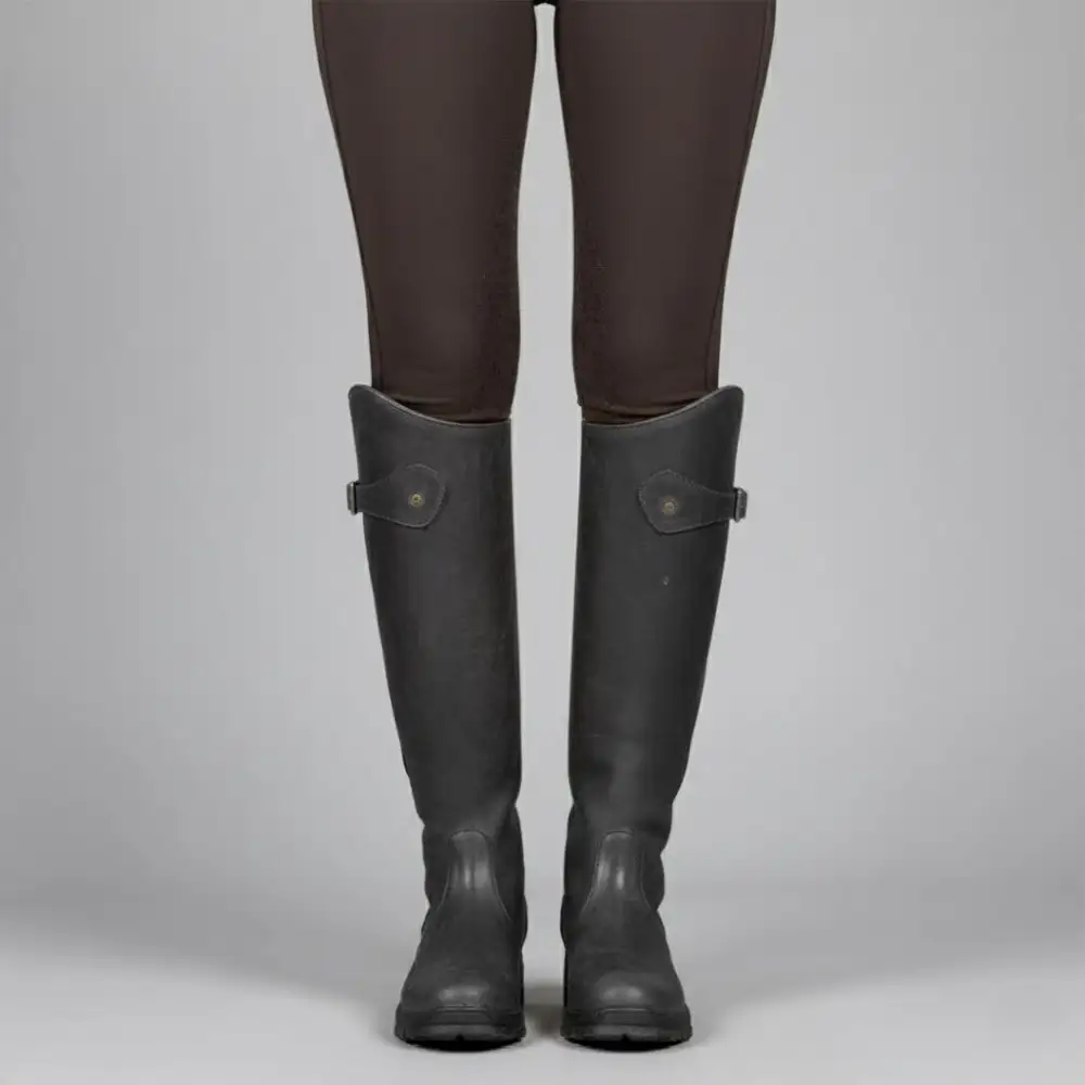 Leather Knee Tall Boots Waterproof Flat Boots Everyday Wear
