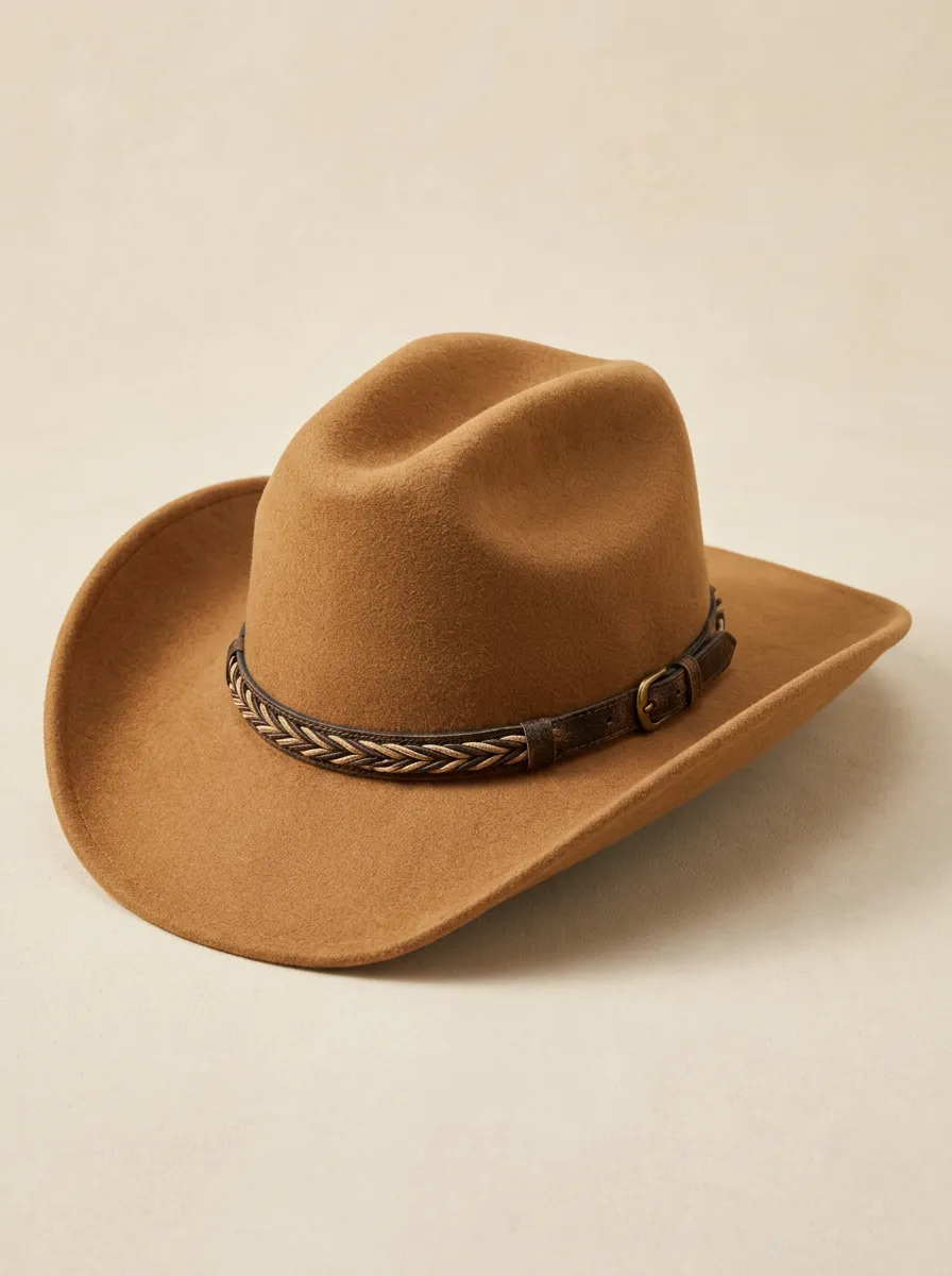Everyday Brown Cowboy Hat with Braided Band