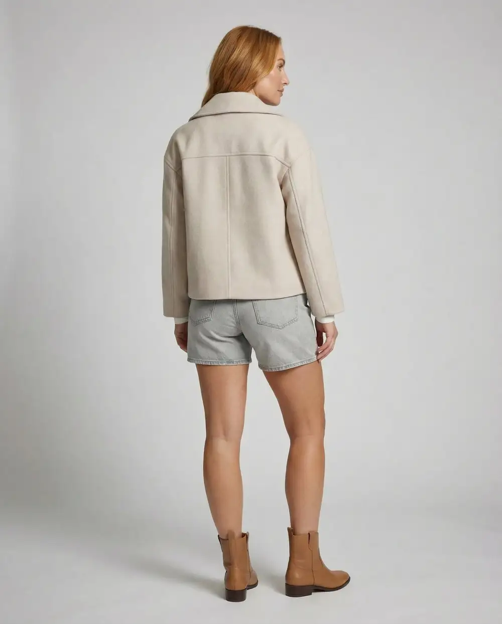  Double Breasted Cropped Jacket