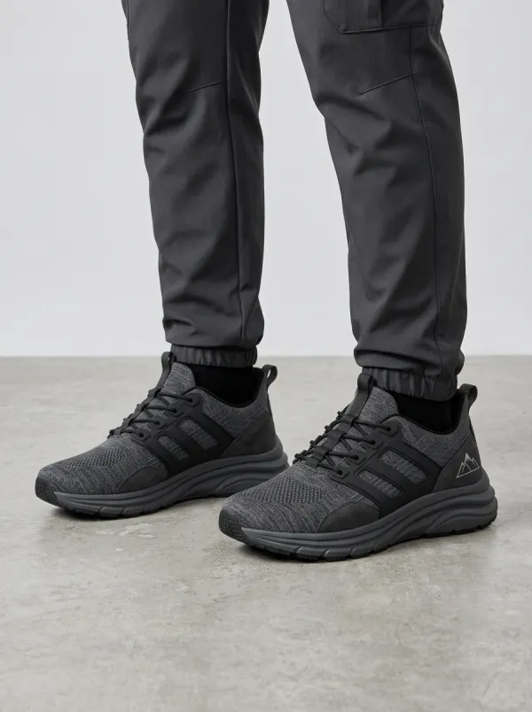 Men's Charcoal Grey Mountain Hiking Athletic Sneakers