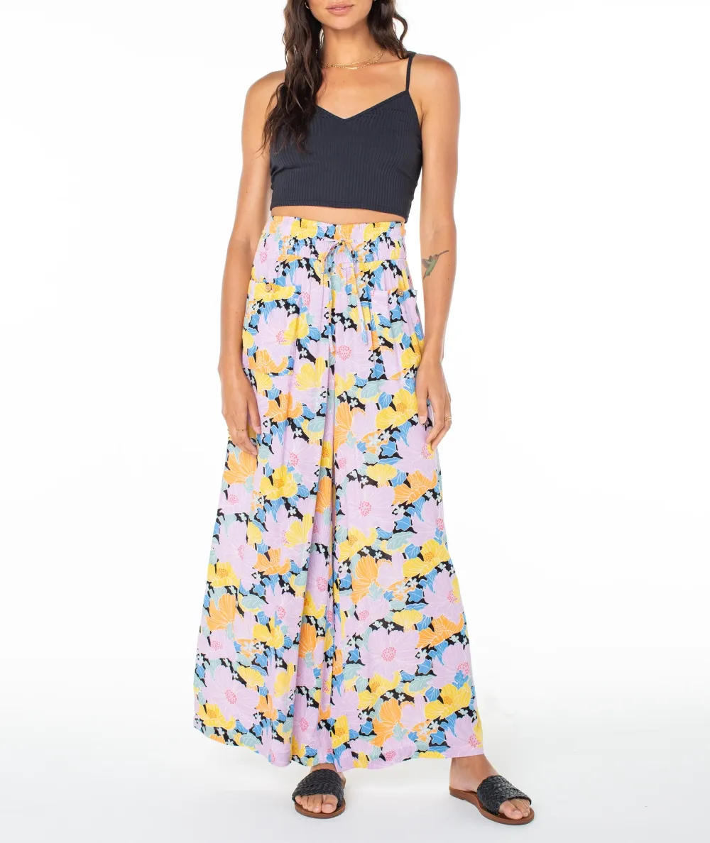 Retro Floral Women's Wide-Leg Pants