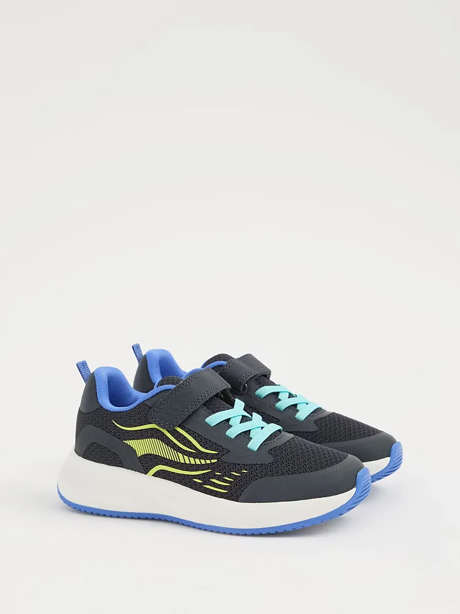 Navy Mesh Single Strap Trainers