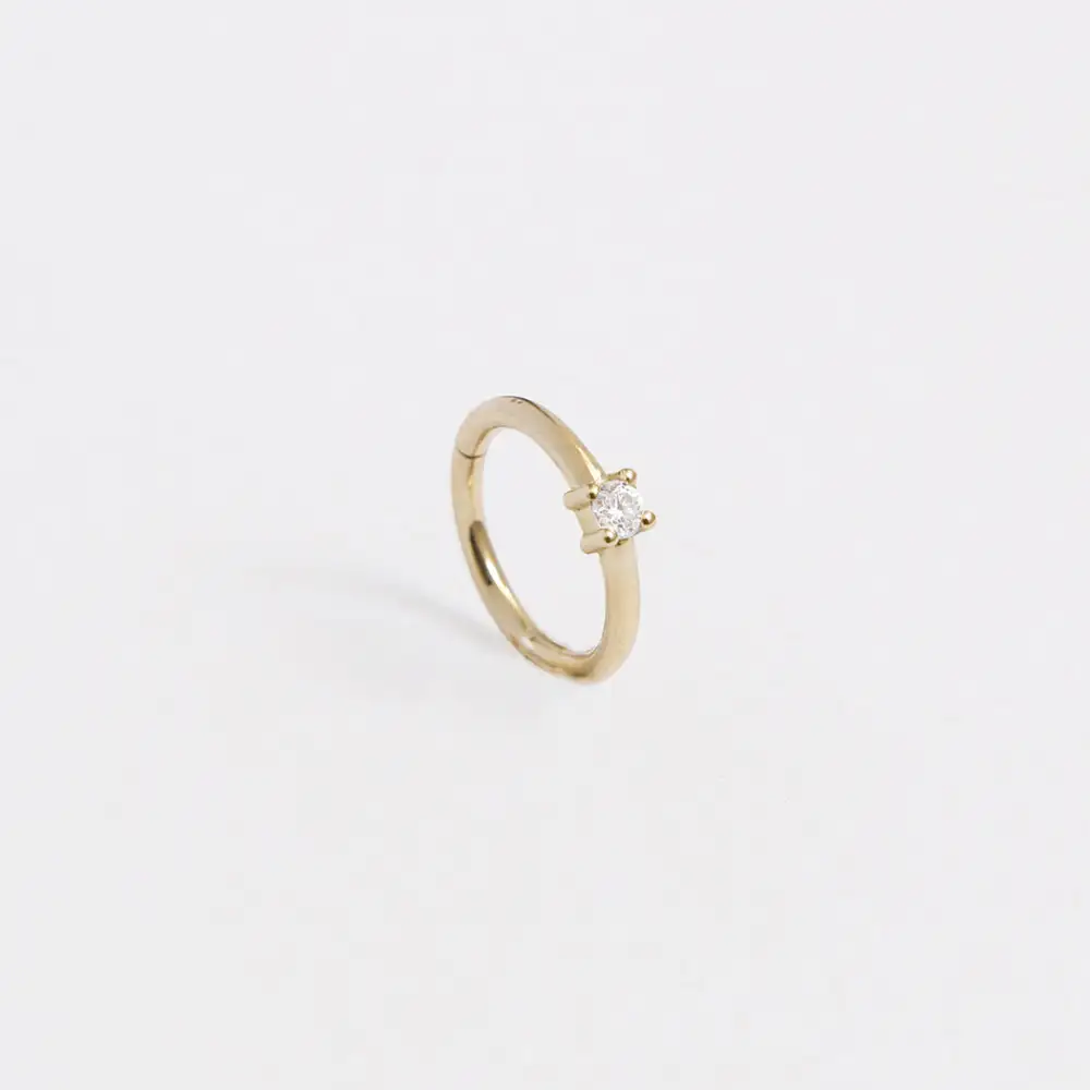 Diamond Hoop Earring