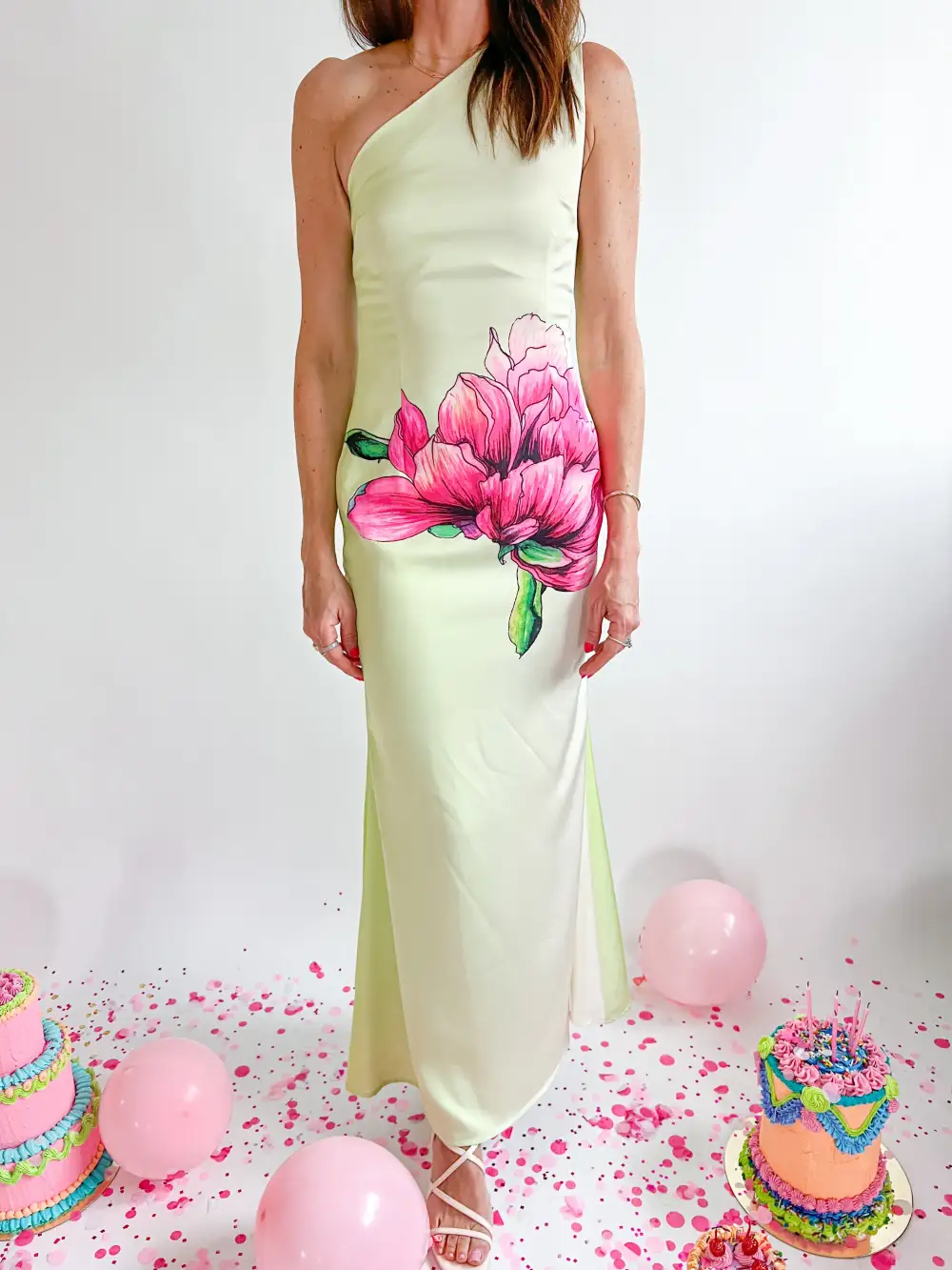 One Shoulder Maxi Gown