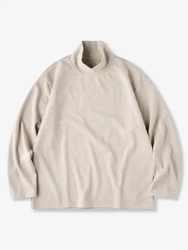 Brushed Wool-Blend High-Neck Sweatshirt