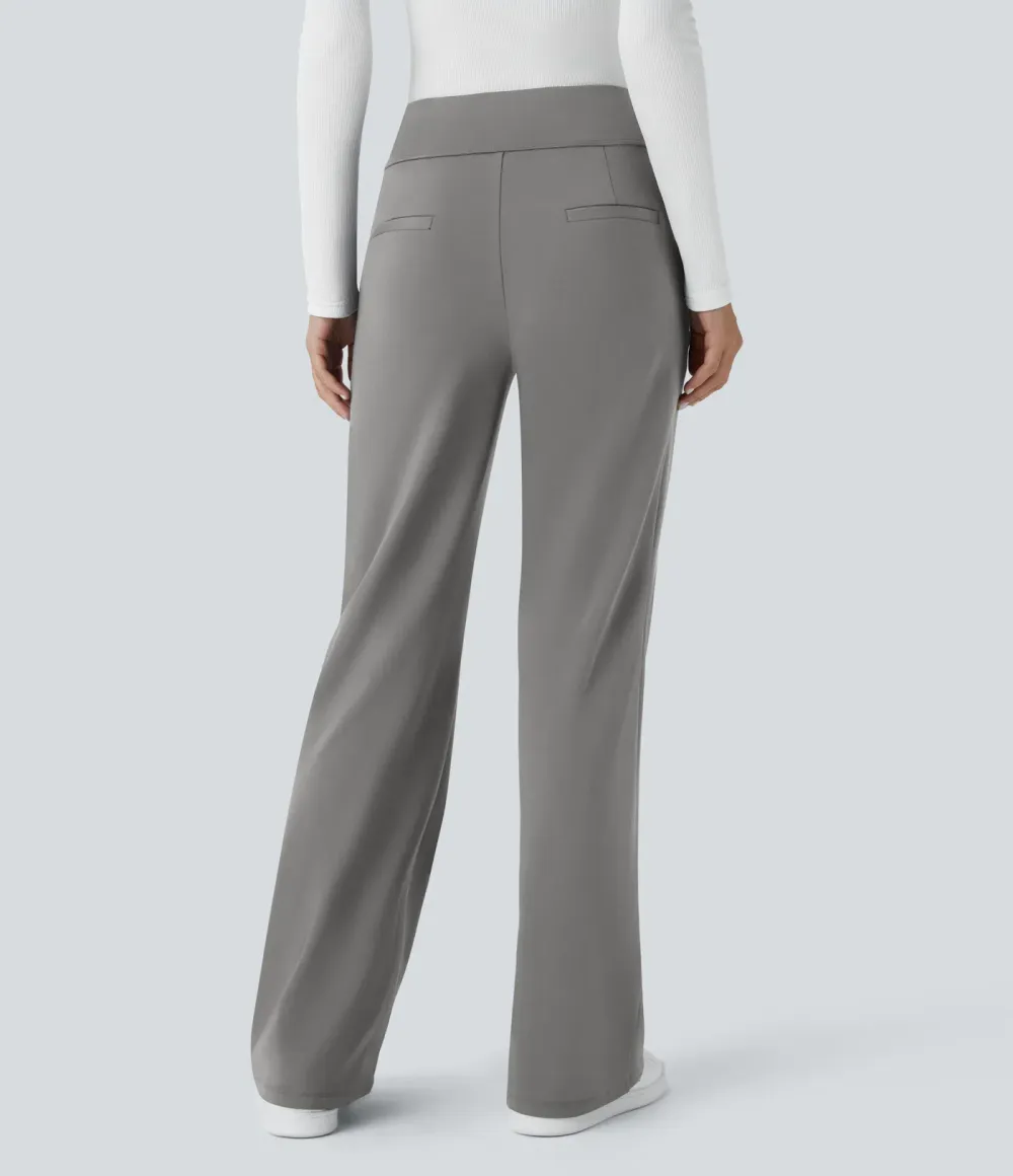  DayStretch Mid Rise Side Zipper Pocket Work Flare Pants