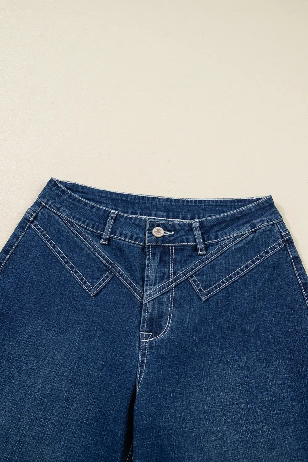 Loose Fit Cuffed Denim Jeans