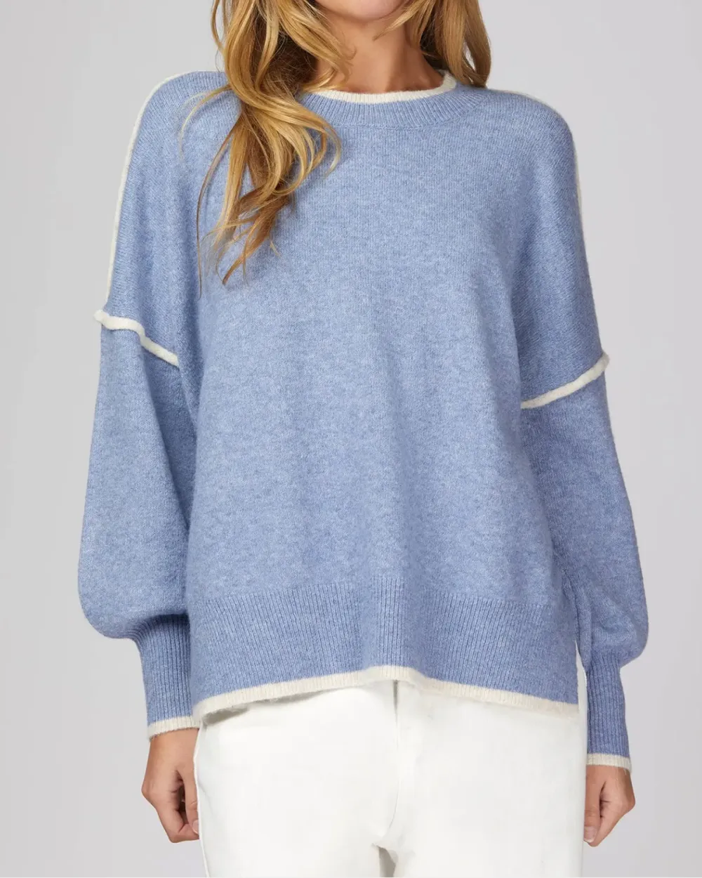 Relaxed Color Contrast Sweater