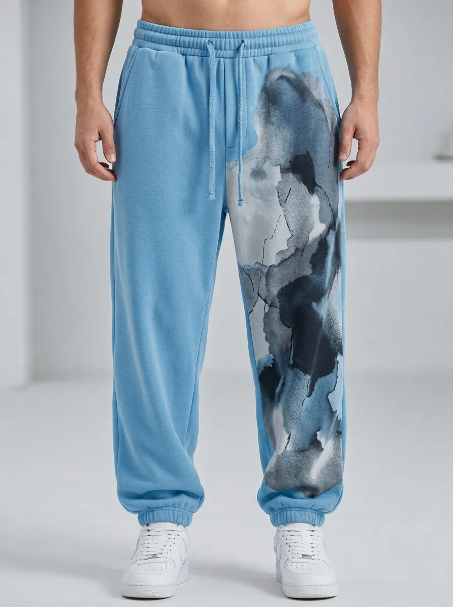 Unisex Fluid Ink Wash Sweatpants