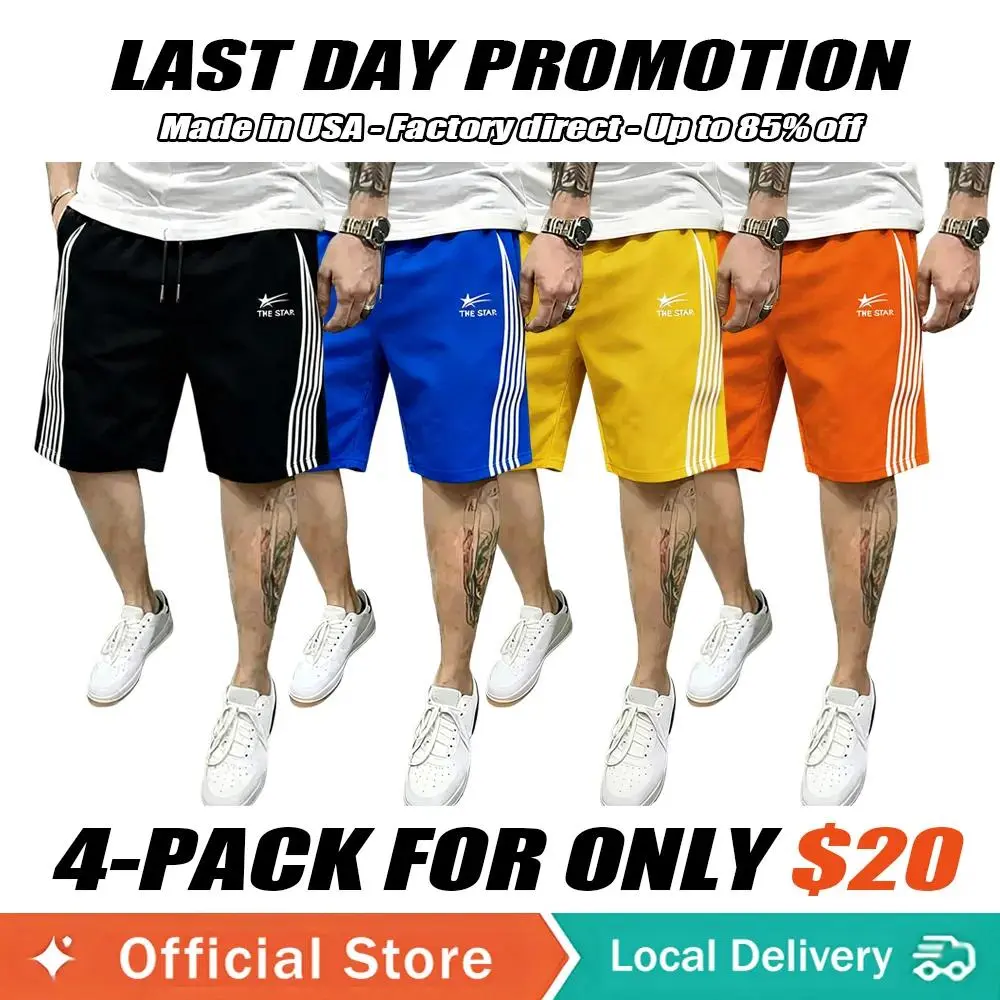 Men's Letter Graphic Track Short Streetwear