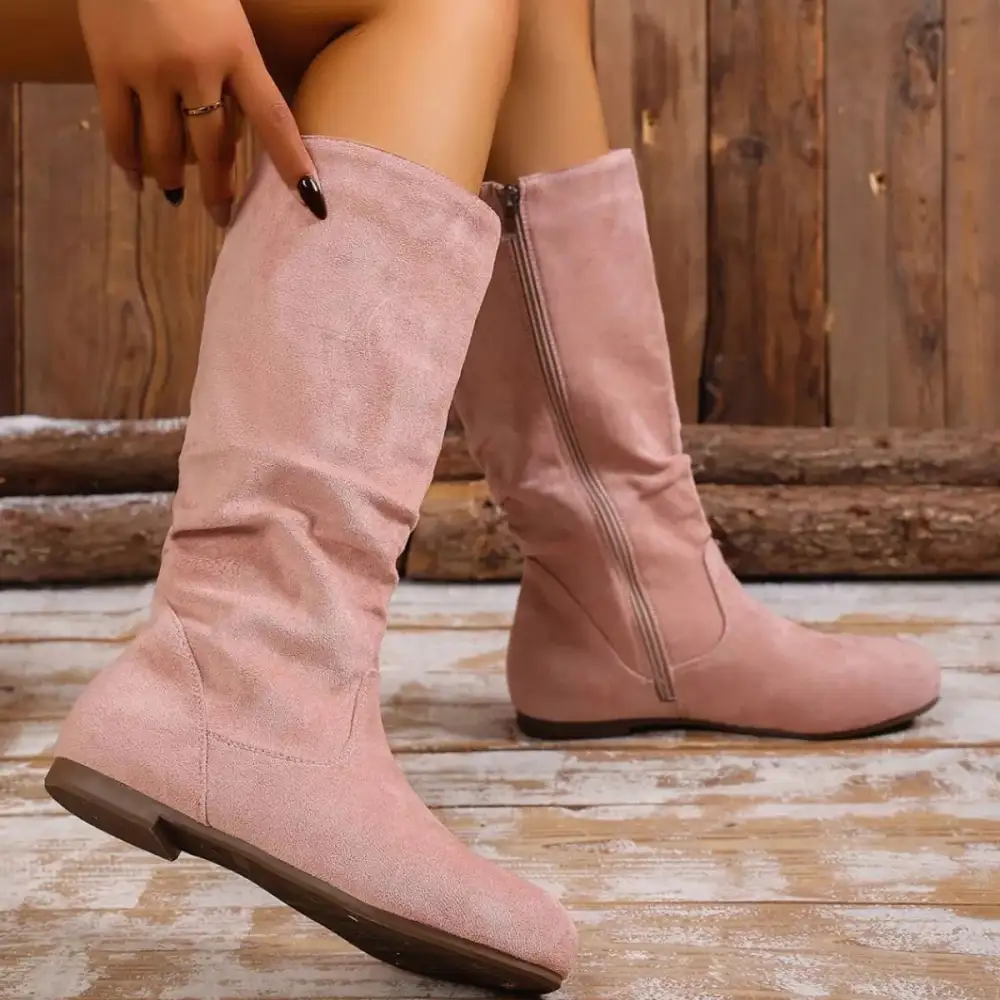 Classic Round Toe Side Zip Boots