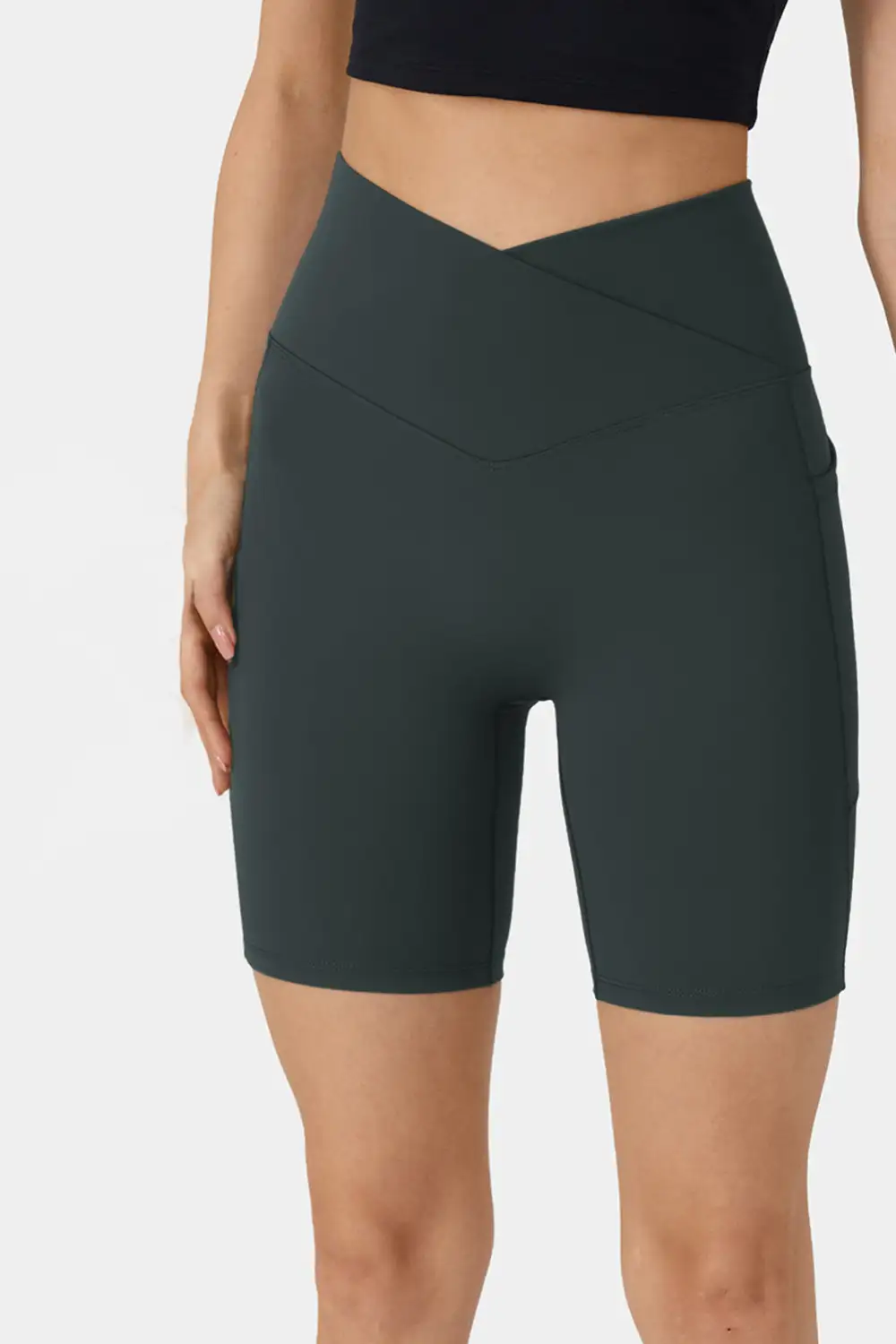 Swimwear Solid Split Pocket Sheath Active Bikinis Bottoms