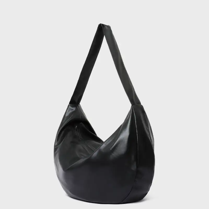 Large Capacity Soft Leather Tote Bag Minimal Chic Shoulder Crossbody