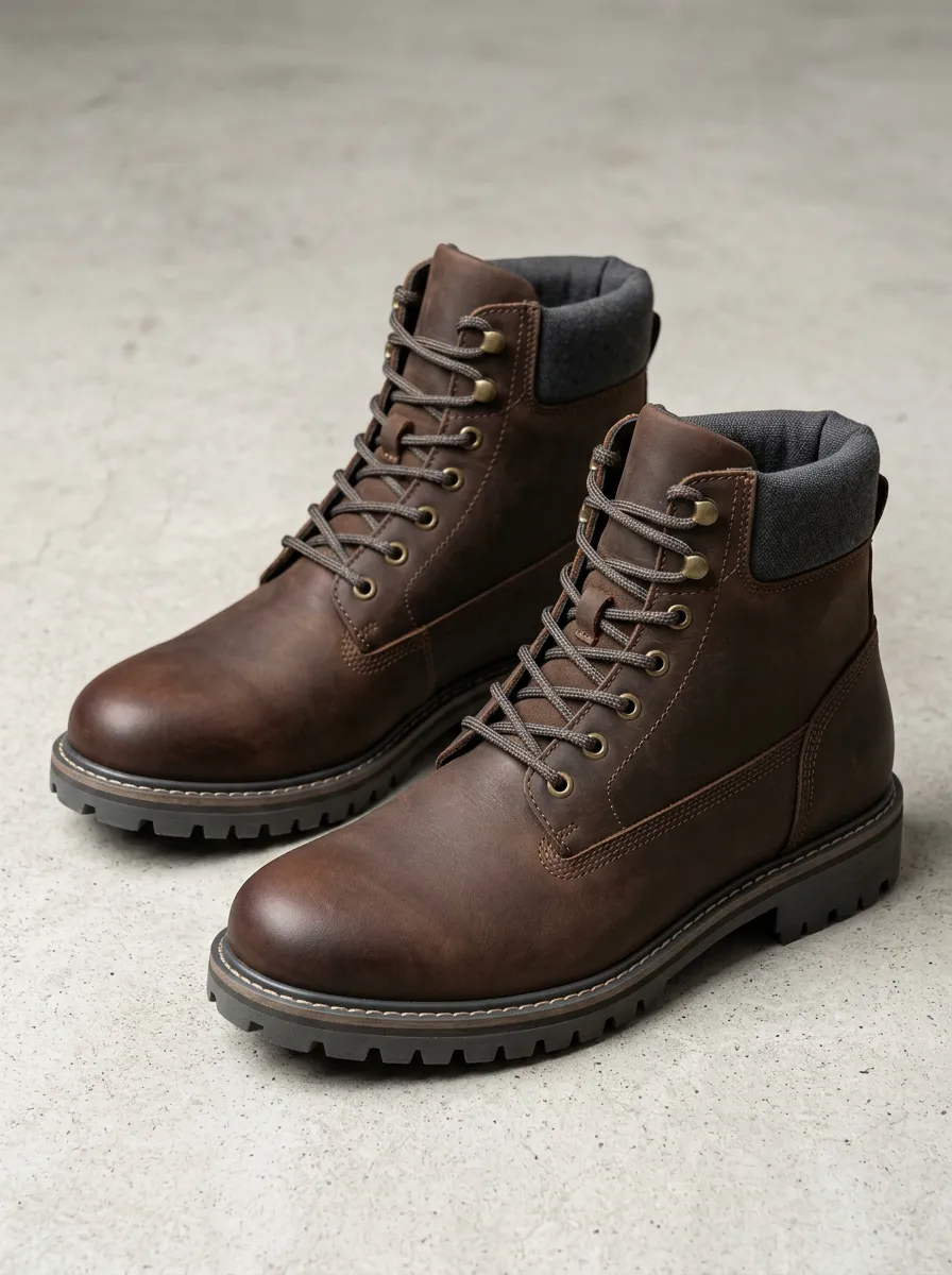 Men's Padded Collar Work Boots
