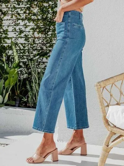 Button Pocketed Denim Jeans