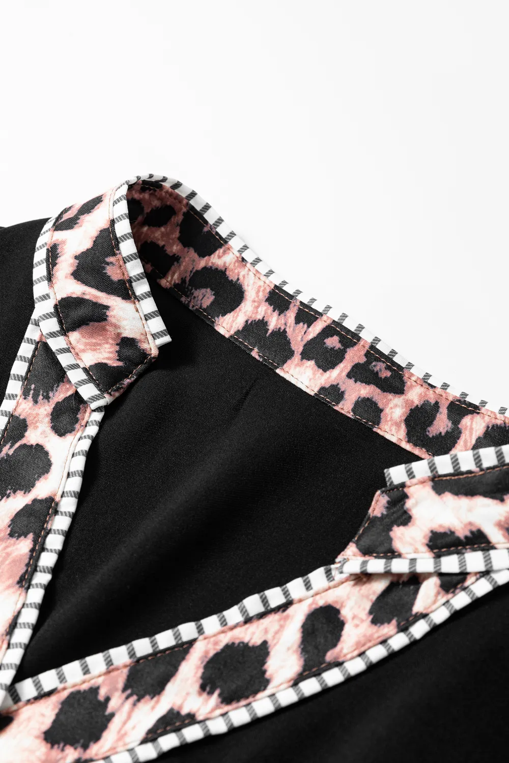 Black V Neck Short Puff Shirt