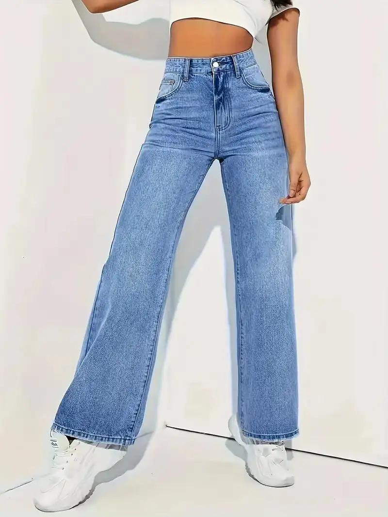 Modern High Waist Everyday Casual Jeans