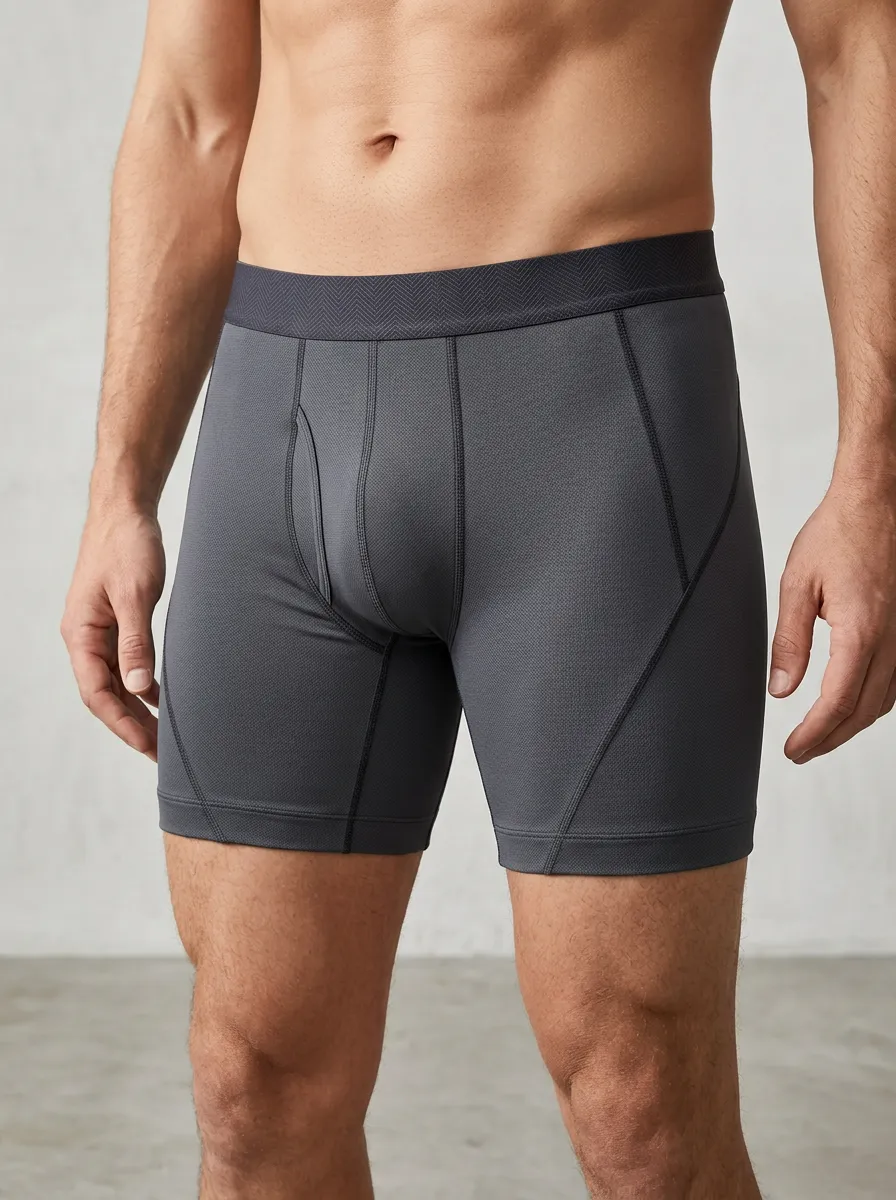 Active Textured Performance Athletic Classic Look Men's Boxer Briefs