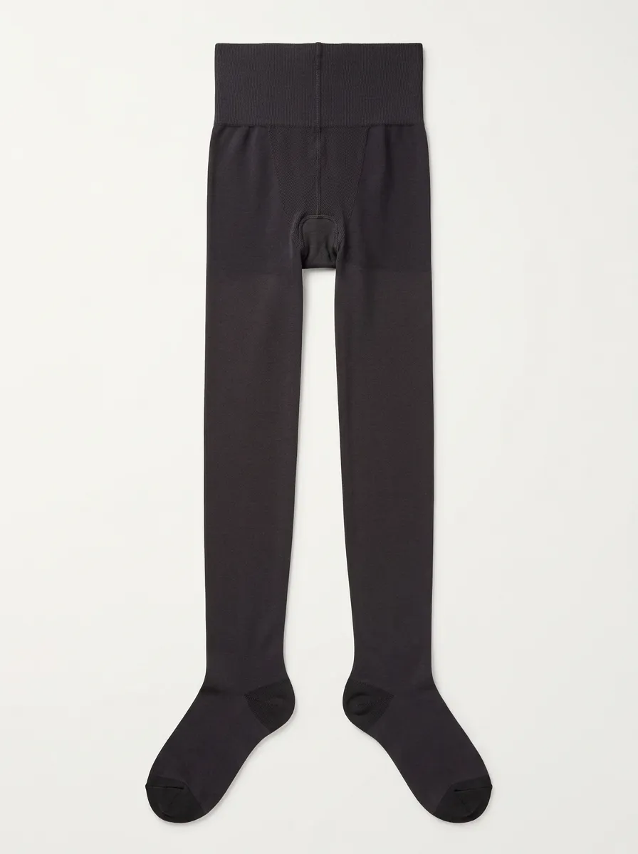 High-Waisted Black Footed Tights for Everyday Outfits