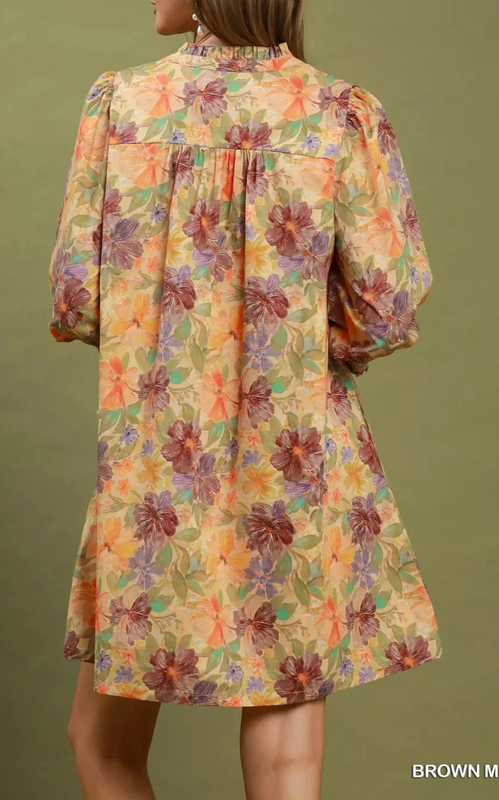 Everyday Floral Print Smocked Mini Dress
