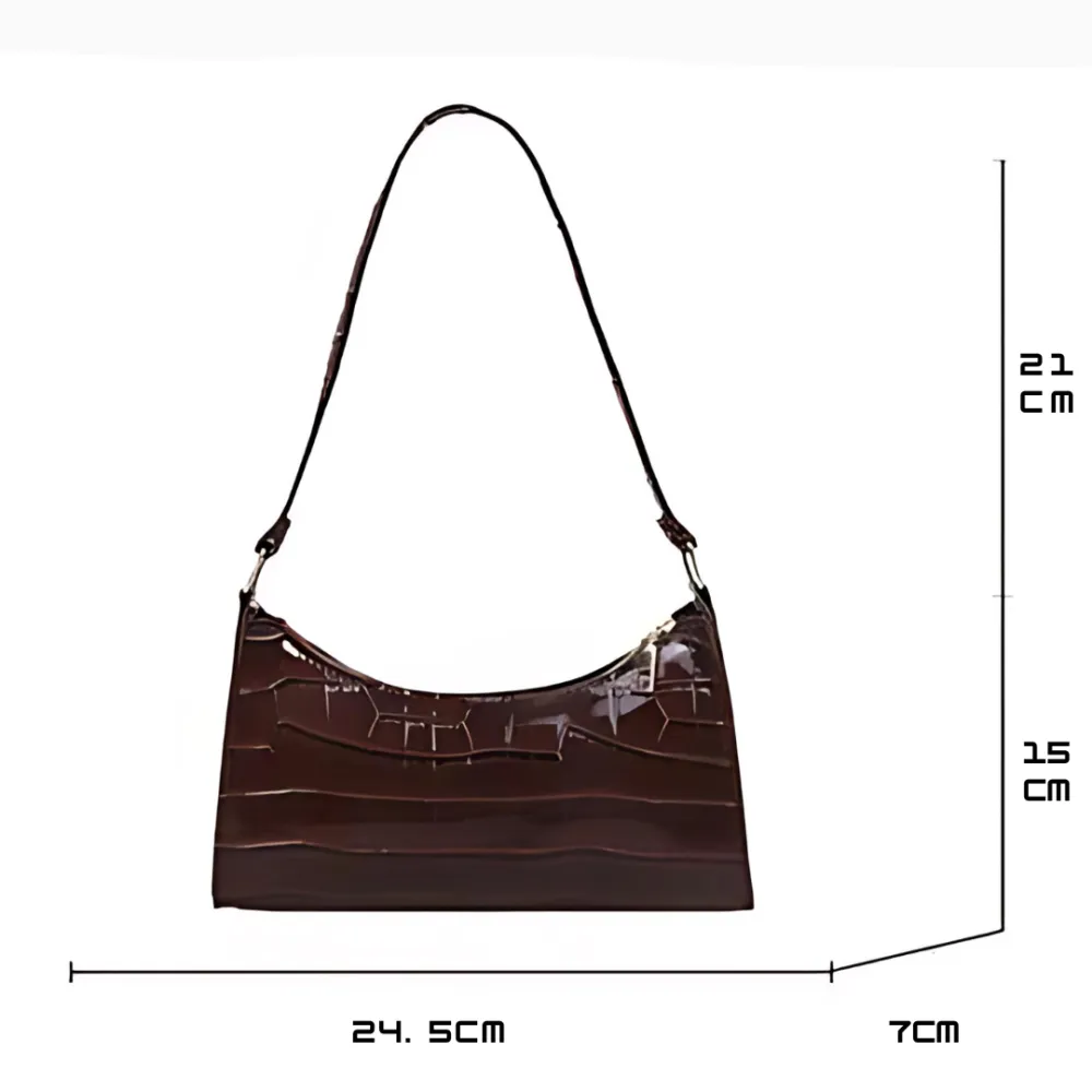 Flat Base Leather Handbag