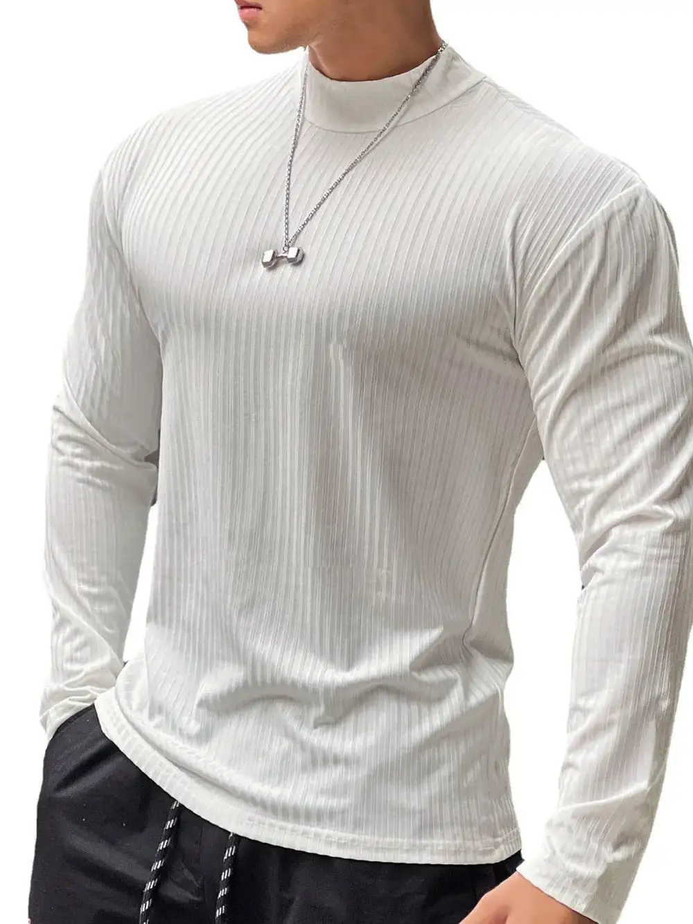 Relaxed Mock Neck Tee