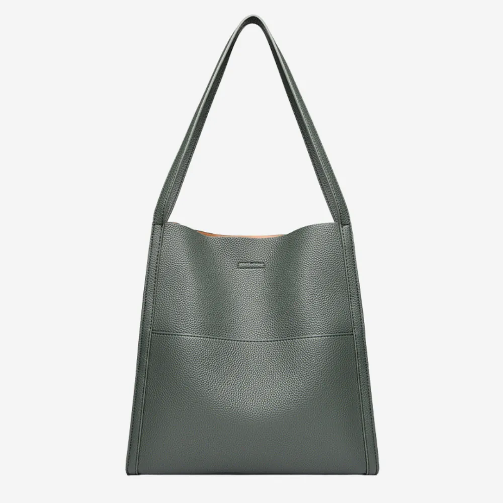 Clean Line Leather Shoulder Bag