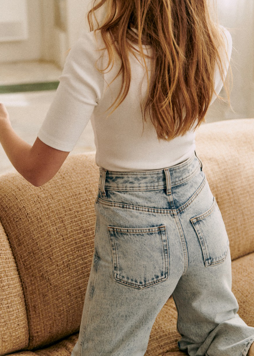 Cotton Cropped Crew Neck T-Shirt