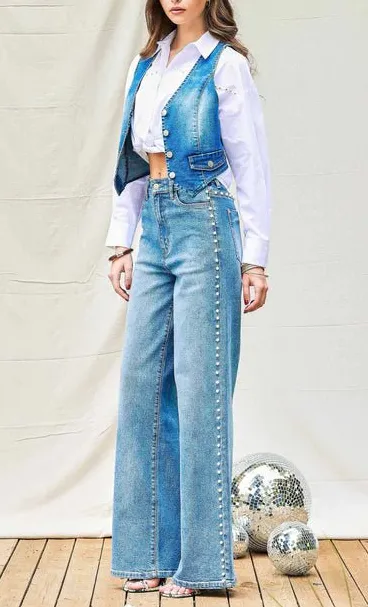 High Rise Wide Leg Jeans