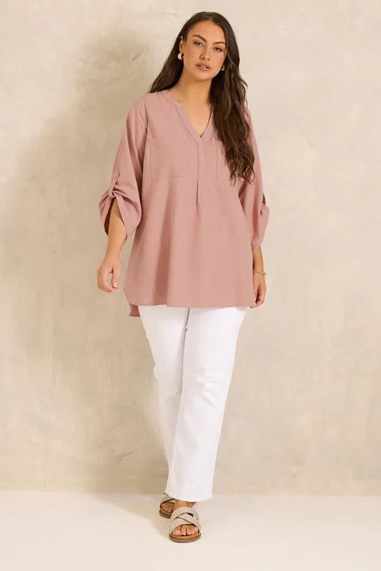 Pink Utility Cotton Shirt detail 1