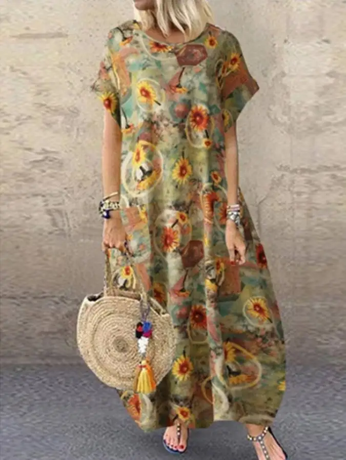 Women's Vintage Floral Dress