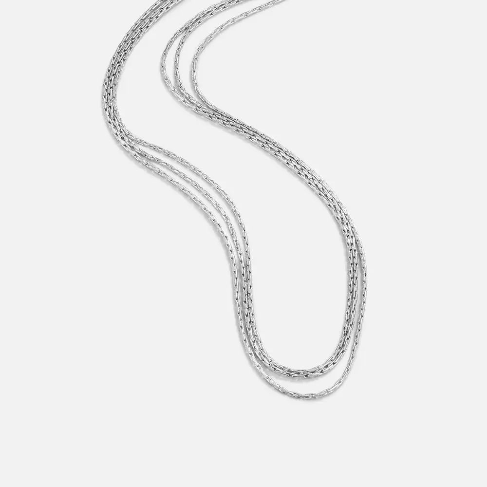 Tarnish-Resistant Multi-Layered Chain Necklace