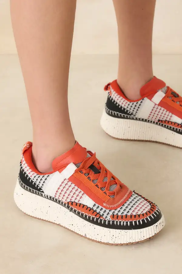 Platform Woven Sneakers