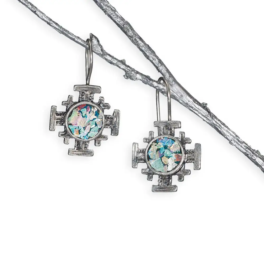 Glass Heart Statement Earrings