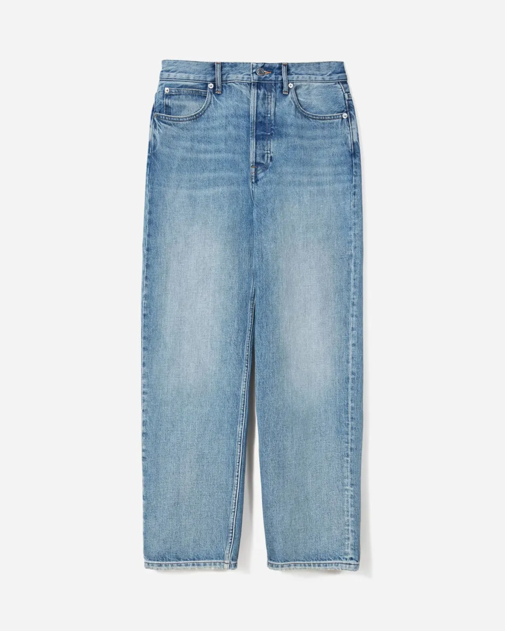 Washed High-Waisted Jeans