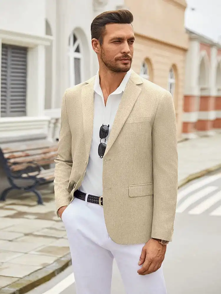 Casual Lightweight Suit Jacket Two Piece Set