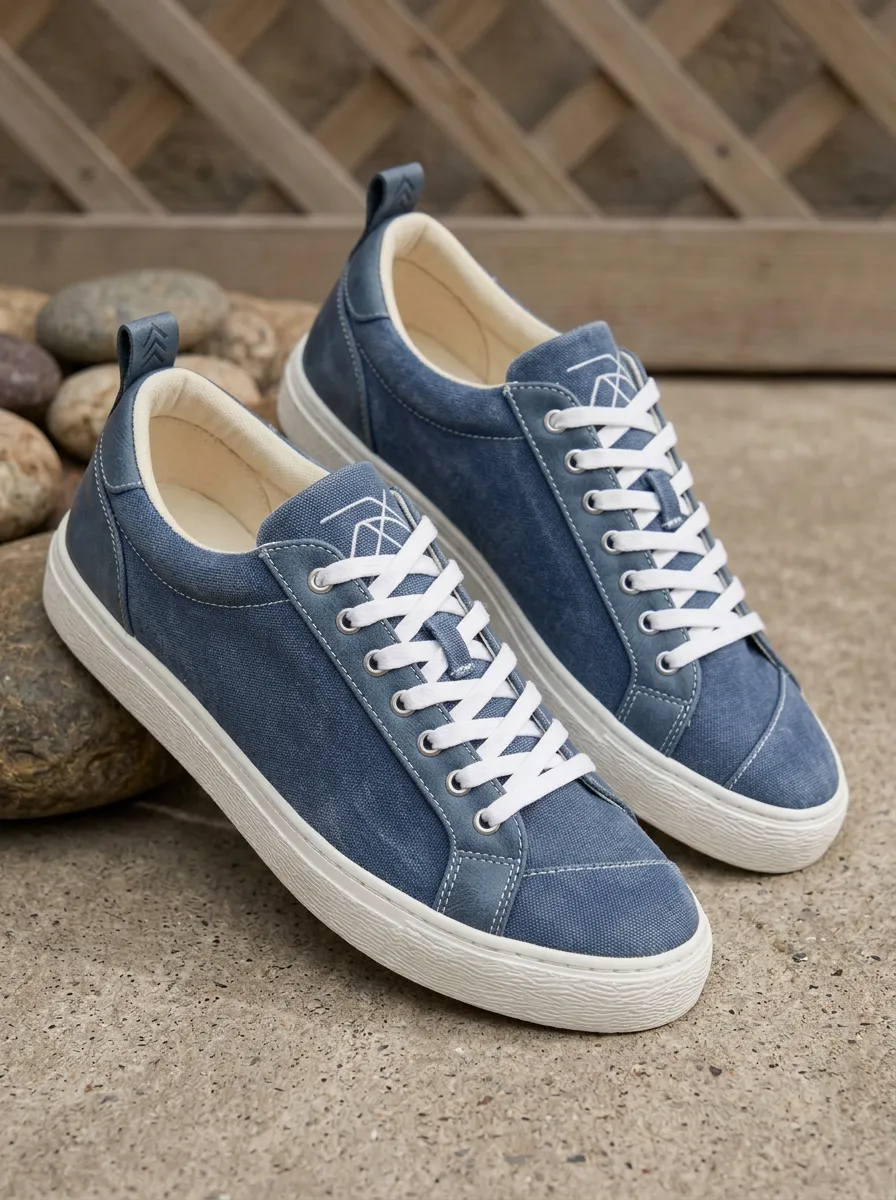 Paneled Colorblock Canvas Sneakers