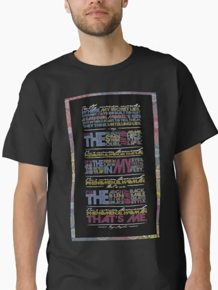 Women's Stylish Artistic Quote Print Crew Neck Short-Sleeve T-Shirt