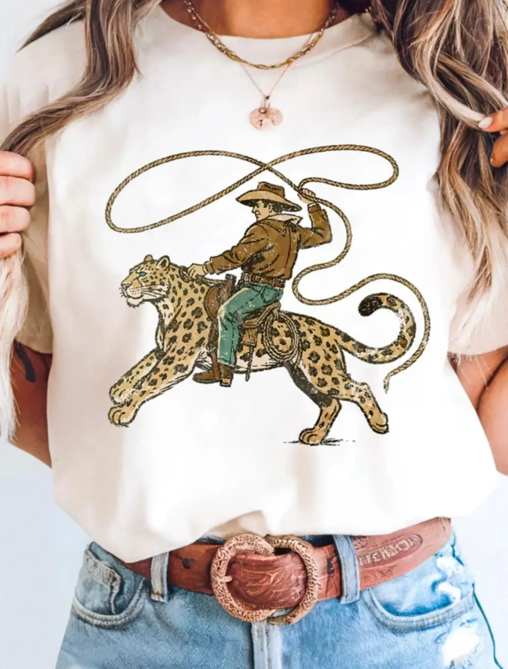 Leopard Graphic Casual T Shirt