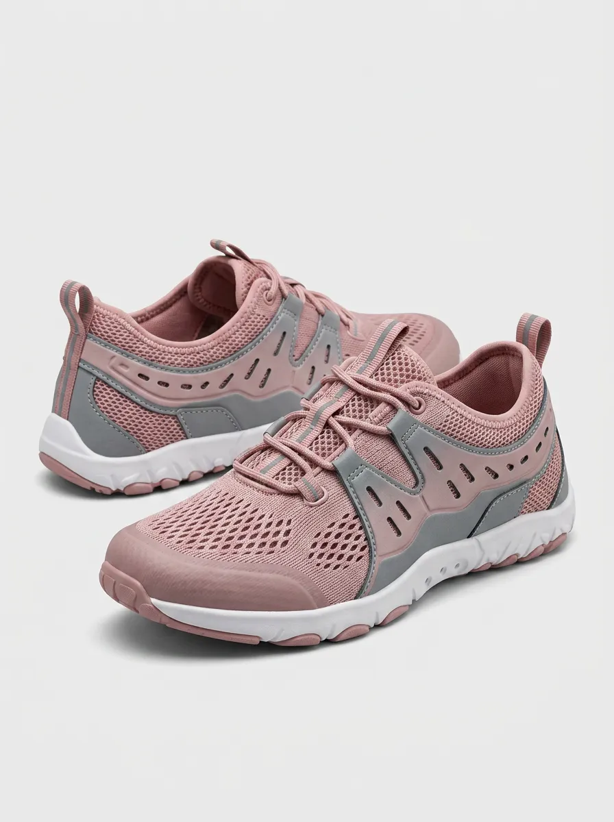 Women's Trailbound Casual Sporty Pink Mesh Printed Sneakers