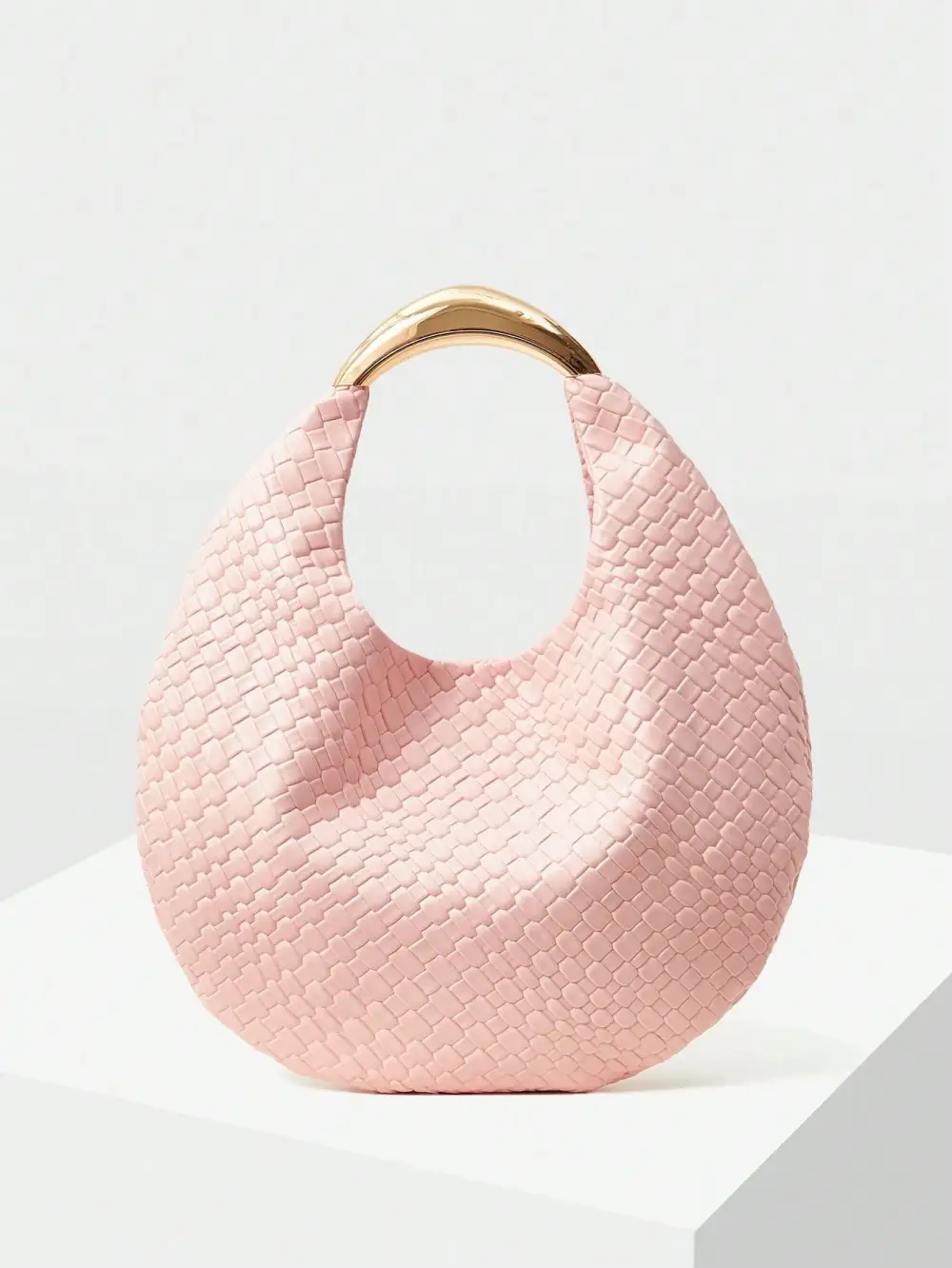 PU Leather Embossed Top Handle Bag