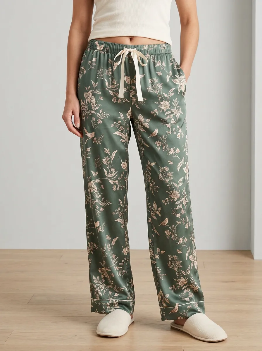Floral Printed Relaxed Sleepwear Pants