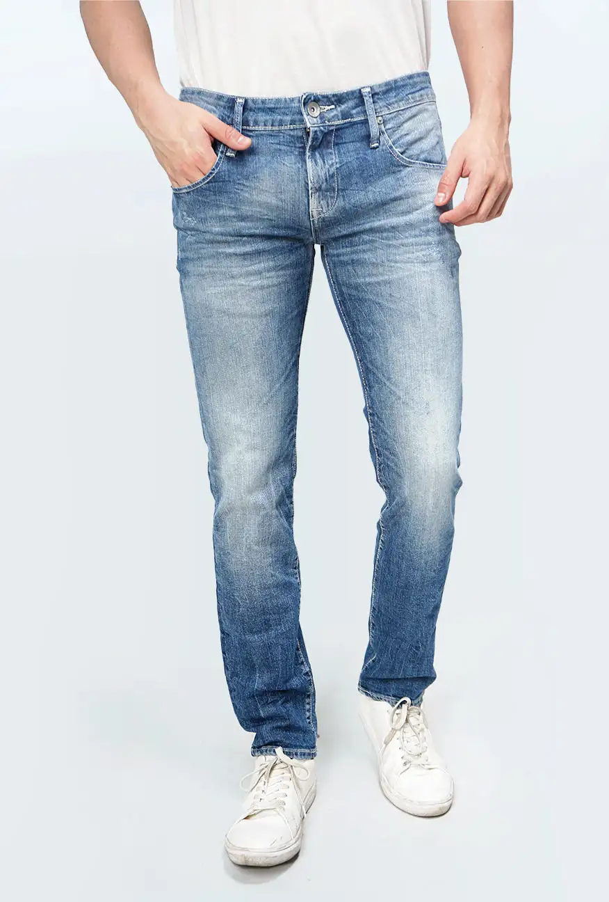 Men's Versatile Minimal Skinny Fit Denim Pants