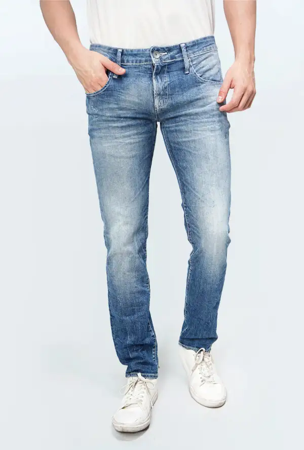 Men's Versatile Minimal Skinny Fit Denim Pants