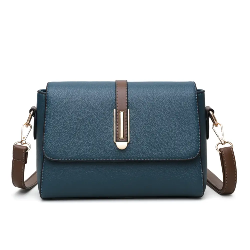 Compact Leather Square Crossbody Bag