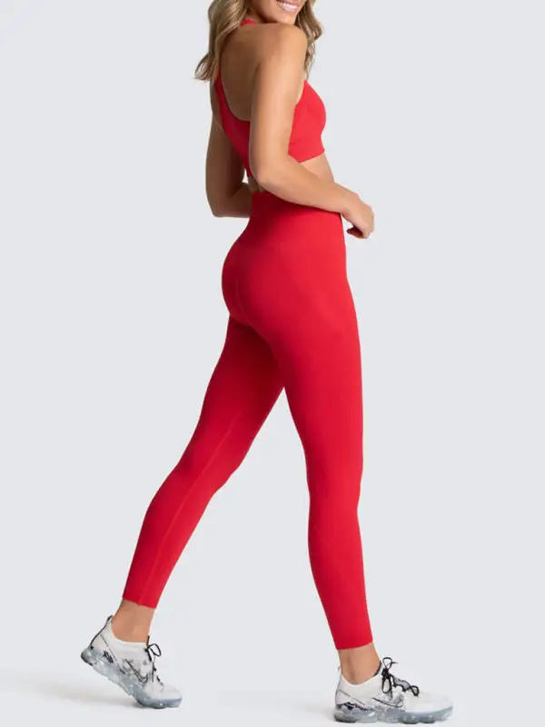 Beautiful Back High Waist Peach Hip Top
