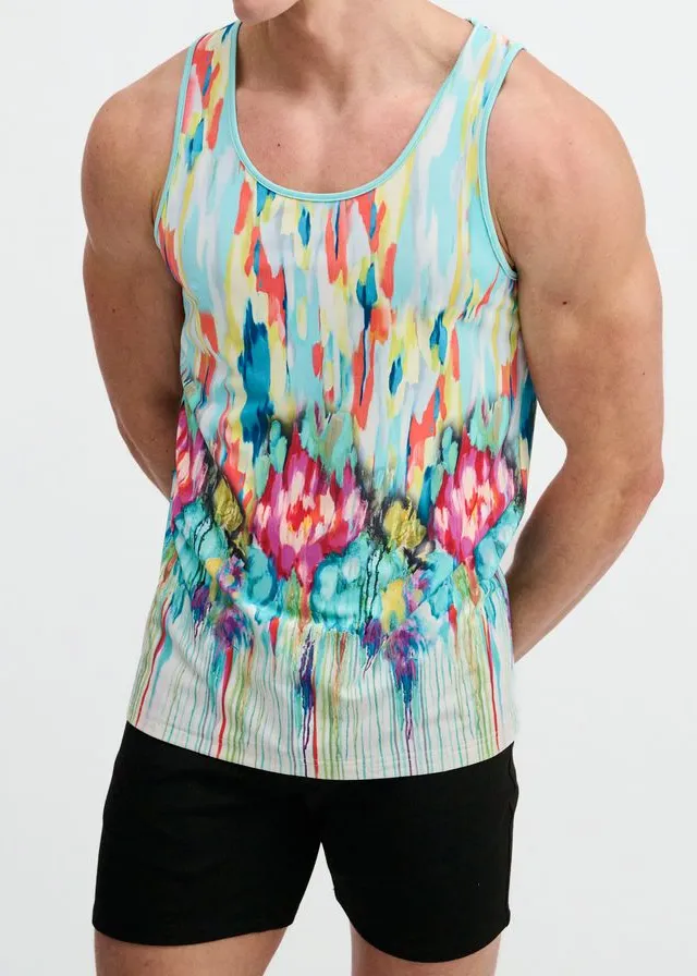 Flexible Printed Mesh Tank Top