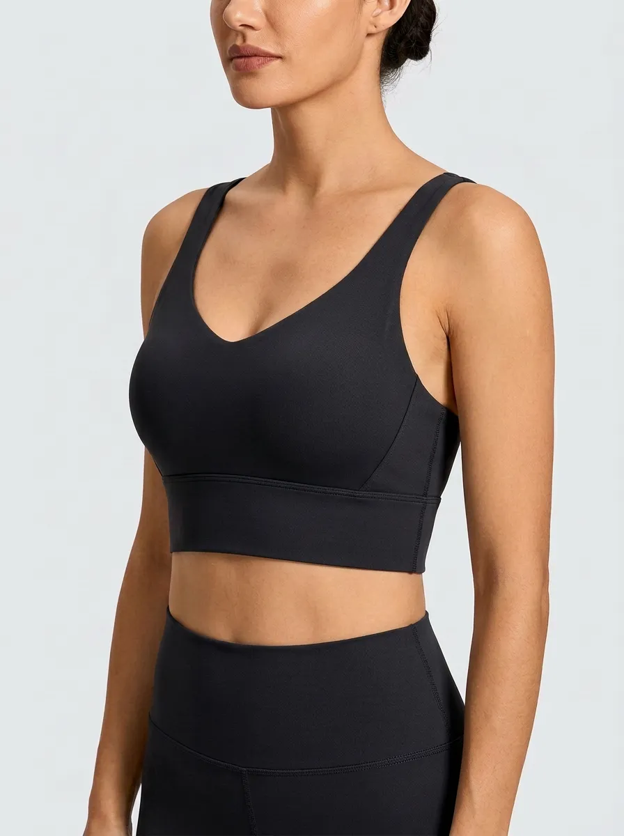Women's V-Neck Side-Panel Sports Bra