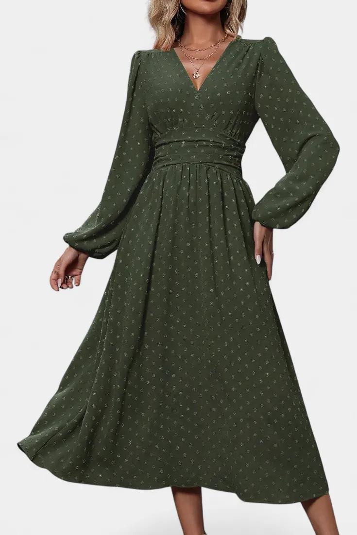 Polka-Dot Midi Dress