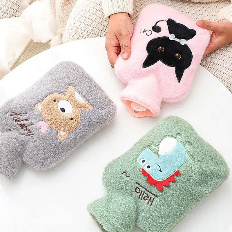 Cartoon Printed Flannelette Infusing Water Bag